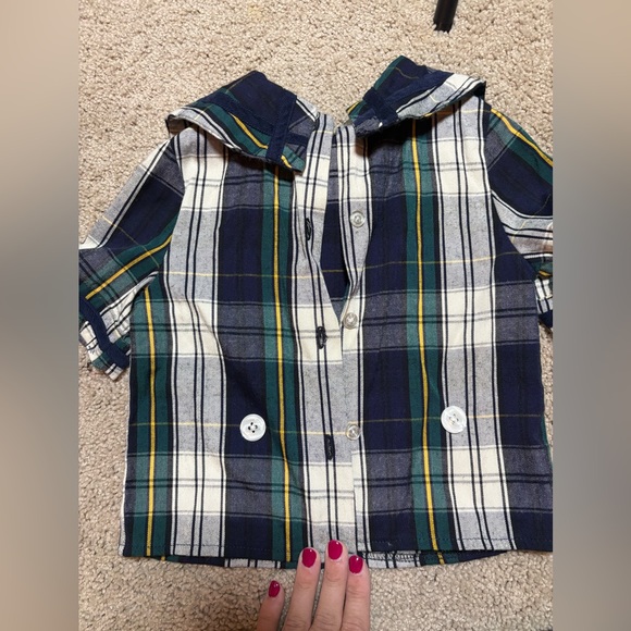 Lavender Blue vintage boys plaid 3t outfit - Picture 5 of 8